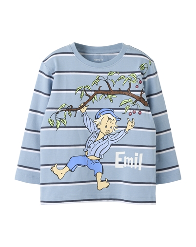 Name It - NMMAlf Emil Langarmshirt - Ashley Blue